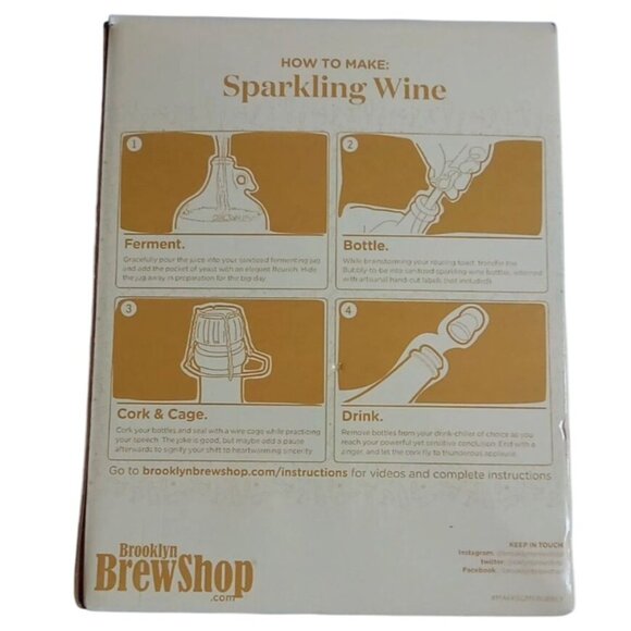 Brooklyn Brew Shop Bubbly Sparkling Wine Making Kit Makes 5 Bottles - Picture 3 of 4